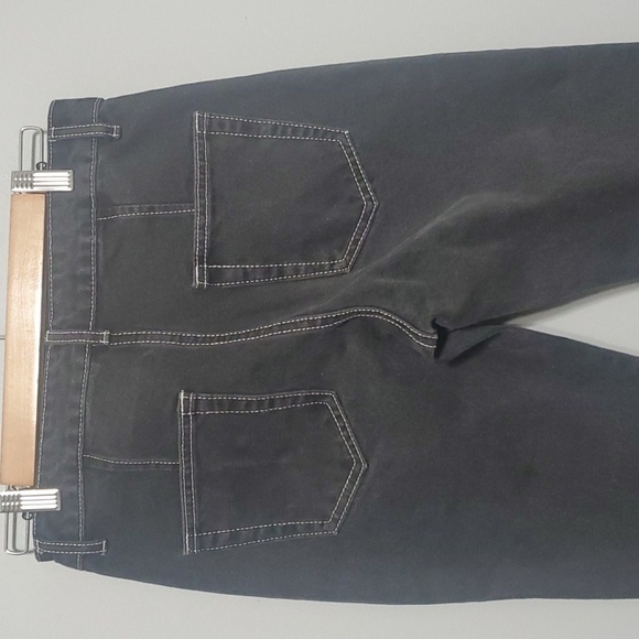 Adika jeans women's size medium black white trim button-fly raw-cut fray… - Picture 6 of 15